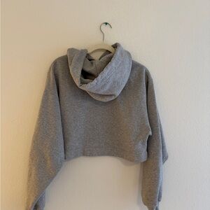 ALO Yoga Heather Gray Cropped Hoodie